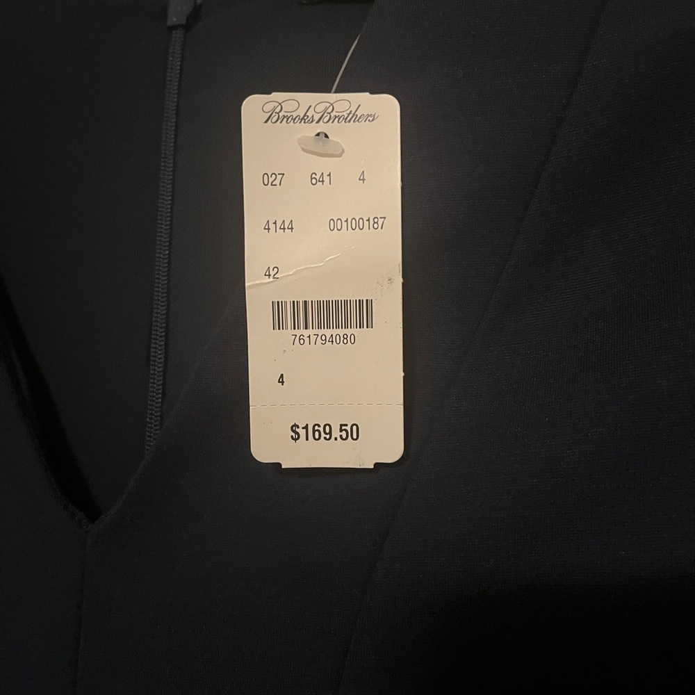 Brooks Brothers classic Navy Blue, lined, fitted dress - Picture 3 of 6